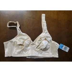 Vintage Bali Bra Flexible Support Full Coverage Shiny Satin Womens Size 38B 3820